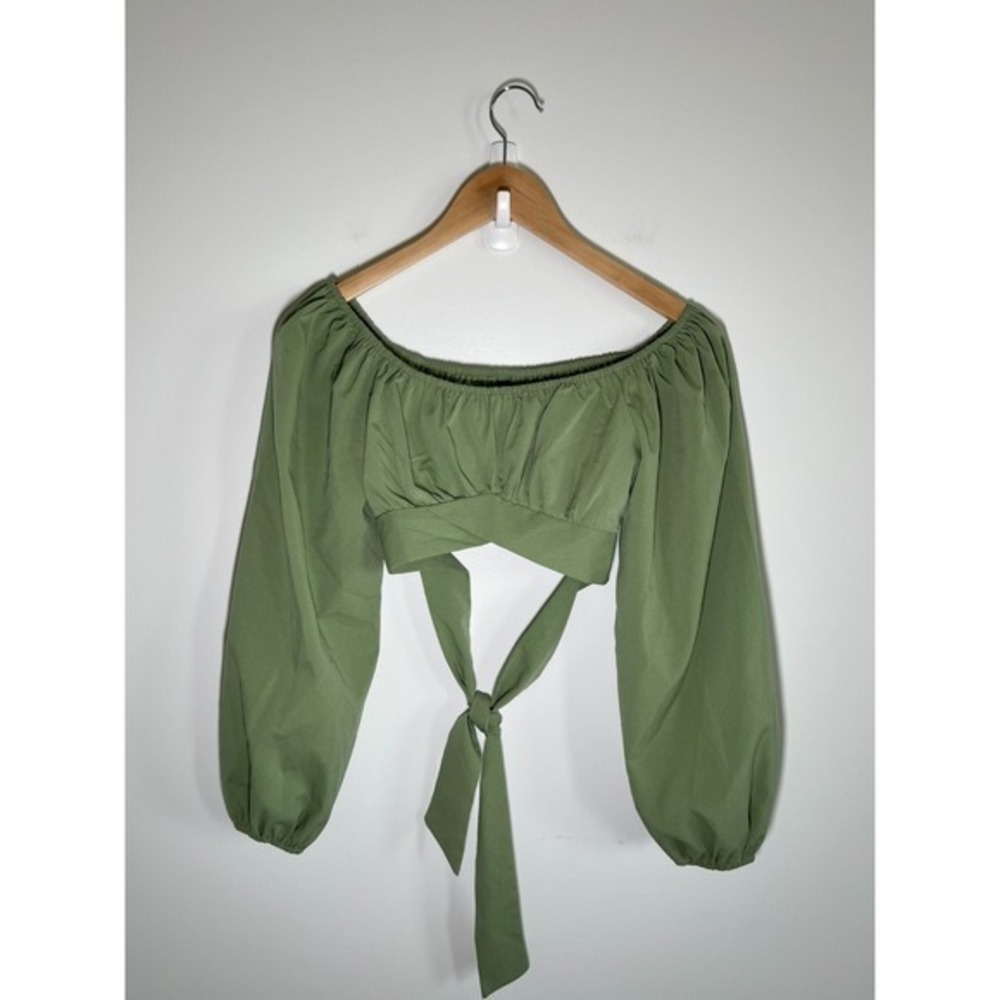 Babydoll Peasant Cottage Forest Fairy Boho Ren Faire Womens Top Green S